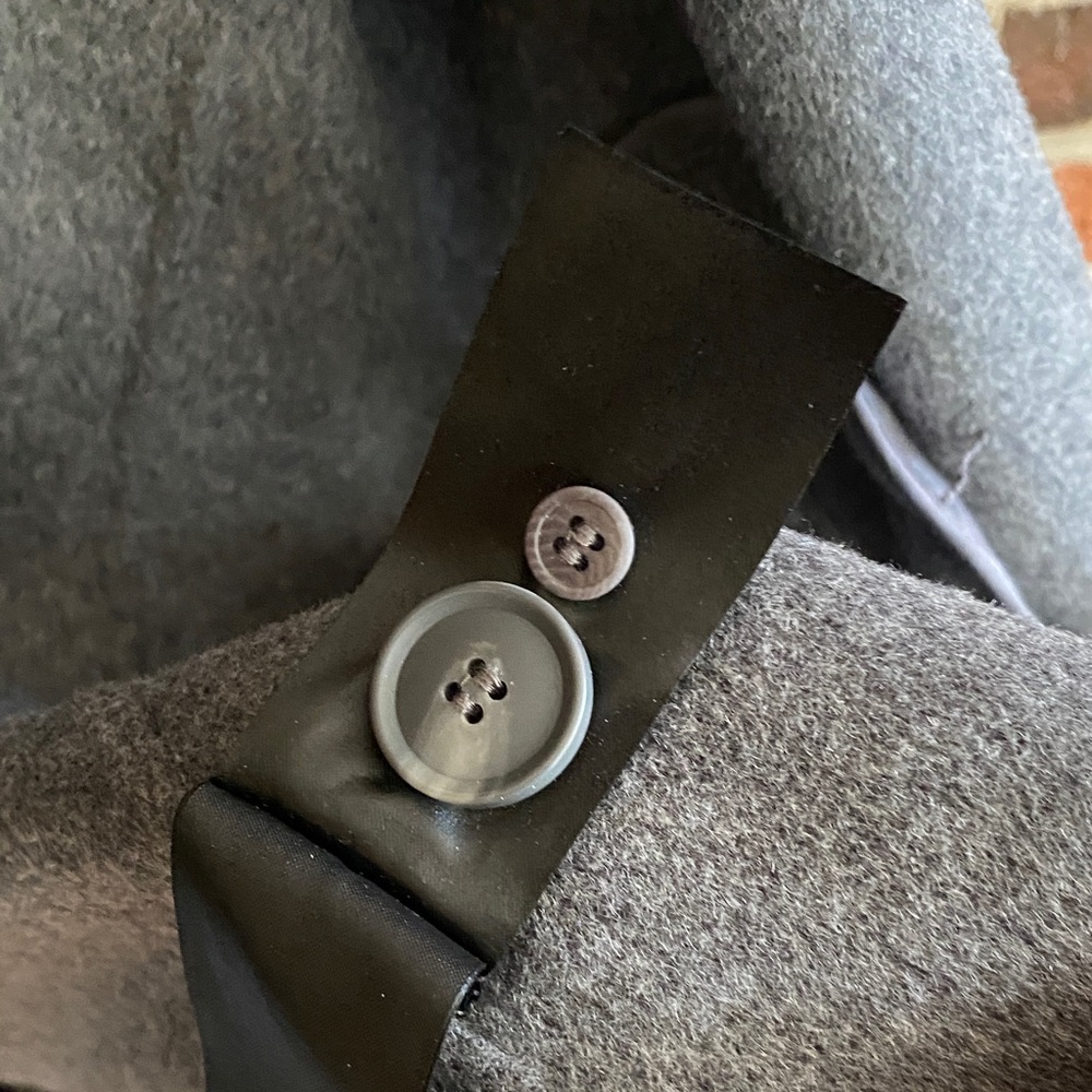 COS Oversized Gray Wool-Blend Single-Breasted Coat - Picture 6 of 6